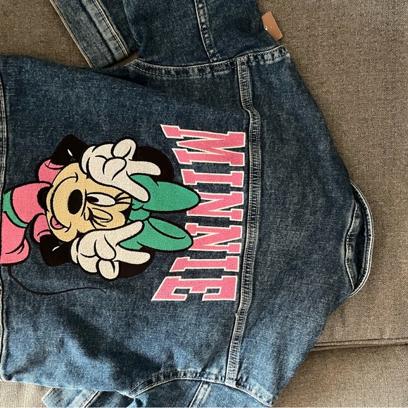 H&M Kids Minnie Mouse Disney Denim Jacket - Blue sz 5t - Picture 3 of 6